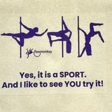 Let's Fly PoleMonkey the reusable shopper bag of cotton from Flexmonkey polewear