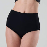 high waist bikini paaldans shorts Leopard and black voor poledance in twee kleuren dual wearable door Shark polewear via www.flexmonkey.nl voorkant black