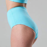 high waist bikini paaldans shorts Unicorns Light Blue voor poledance in twee kleuren dual wearable door Shark polewear via www.flexmonkey.nl back blue