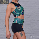 Flexmonkey Foldover short 'Peacock' - Flexmonkey Polewear