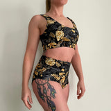 High shorts doublesided Gold jungle - Shark