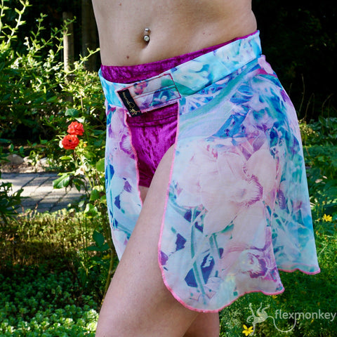 Flexmonkey Poledance skirt short 'Cherry Blossom' - Flexmonkey Polewear
