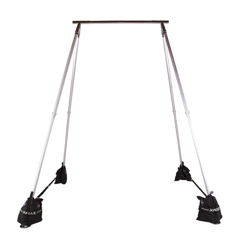 Rent X-pole A-frame for aerial hoop, silk and straps.