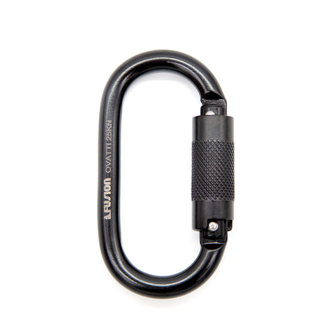 Karabiner auto lock black MBS 25kN (Fusion)