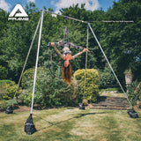 Rent X-pole A-frame for aerial hoop, silk and straps.