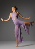 Mesh catsuit lyrasuit unitard bodysuit lilac front