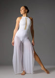 Mesh catsuit lyrasuit unitard bodysuit white front