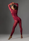 unitard aerial lyrasuit burgundy mesh back