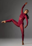unitard aerial lyrasuit burgundy mesh front