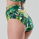 high waist bikini paaldans shorts Green Fern Cream voor poledance in twee kleuren dual wearable door Shark polewear via www.flexmonkey.nl achterkant