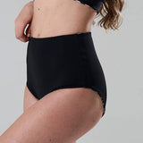 high waist bikini paaldans shorts Leopard and black voor poledance in twee kleuren dual wearable door Shark polewear via www.flexmonkey.nl zijkant black
