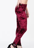 Paradise chick Velvet polewear legging rood - Flexmonkey Polewear