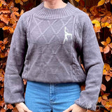 poledancer sweater poledance clothing and tops by flexmonkey polewear color grey front