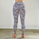 Yoga and fitness leggings by Flexmonkey polewear paaldanskleding in jaguar print back