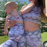 sportswear for your mini-me, matching outfits mother-daughter for poledance and aerial sports and yoga in all colors and children sizes close up