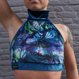 Haltertop doublesided 'Velvet Butterfly' - Flexmonkey Polewear