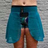 Flexmonkey poledance skirt short 'Petrol' - Flexmonkey Polewear
